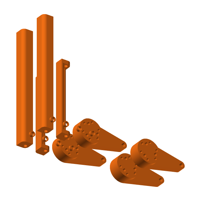LeRobot humanoid — ankle mechanism printed set